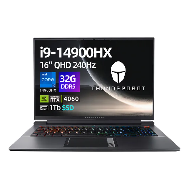 Portátil Gamer Thunderobot Gaming Zero Ultra intel core 14th i9 14900HX Rtx4060 16'' 2560x1600 240Hz DDR5 32g SSD 1t Win11 Pro Teclado español