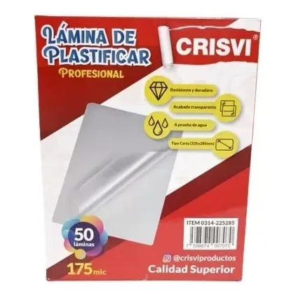Láminas Para Plastificar 175micras Tamaño Carta 