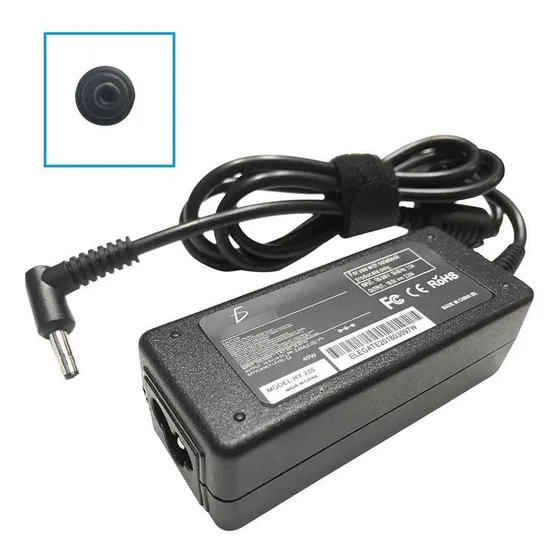 Cargador De Laptop Wash 19v 2.1a 65w Punta Fina Samsung Acer