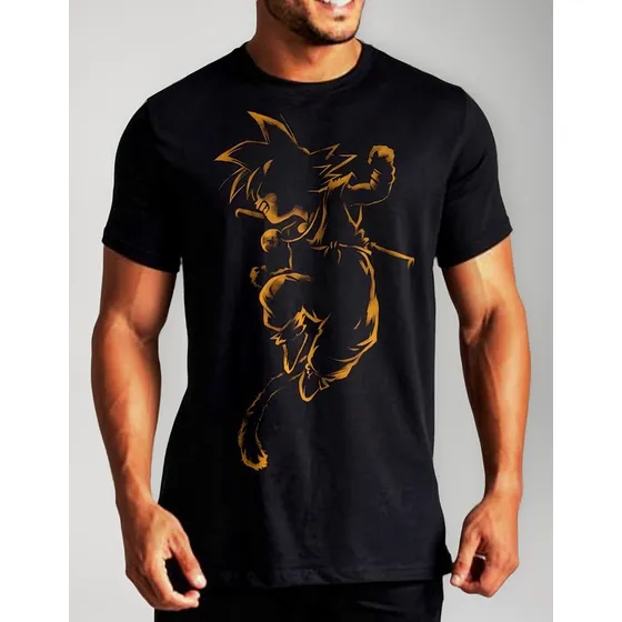 Camiseta Dragon Ball-z Geek Goku Kid Evolução Super Sayajin