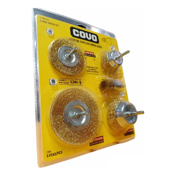 Juego Cepillo De Alambre 5pcs Covo 