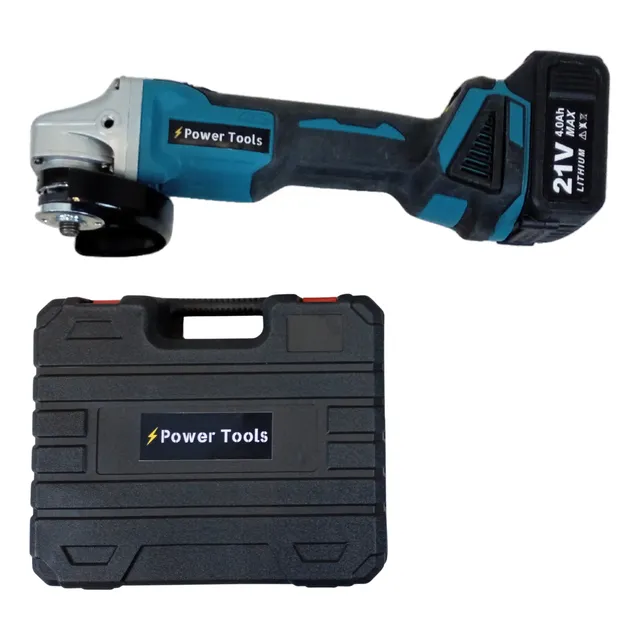 Amoladora 21v 4y1/2 Powertools Bl 2 Baterías 4amper Maletín