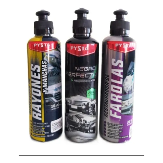 Combo Pysta 200ml  Restauradores Negro, Farolas Y Rayones 