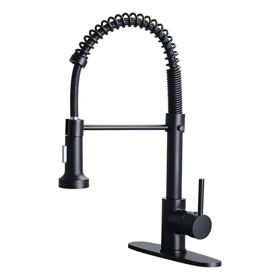 Llave Mezclador Monomando Fregadero Yesop Cocina Grifo Negro