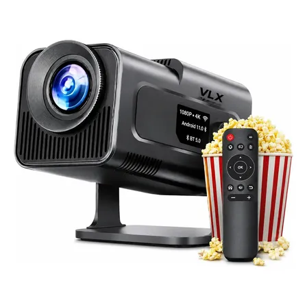 Projetor Mini HY320 Smart TV Android WiFi 6 390 ANSI Lumens Full HD Suporte 4K HDMI Bluetooth 85-200 Polegadas Alto Falante Com Controle Remoto Bivolt Portátil VLX