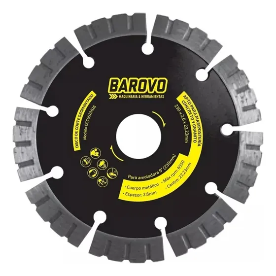 Disco Diamantado Segmentado 230mm 9 Pulgada Concreto Granito