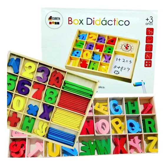 130 Letras Abc Madera + 2 Juegos Numeros Matematica Niños