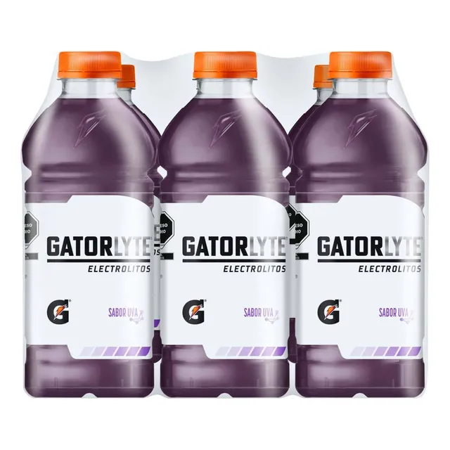 Bebida Electrolitos Gatorlyte Uva 6 Pzas 591 Ml Gatorade