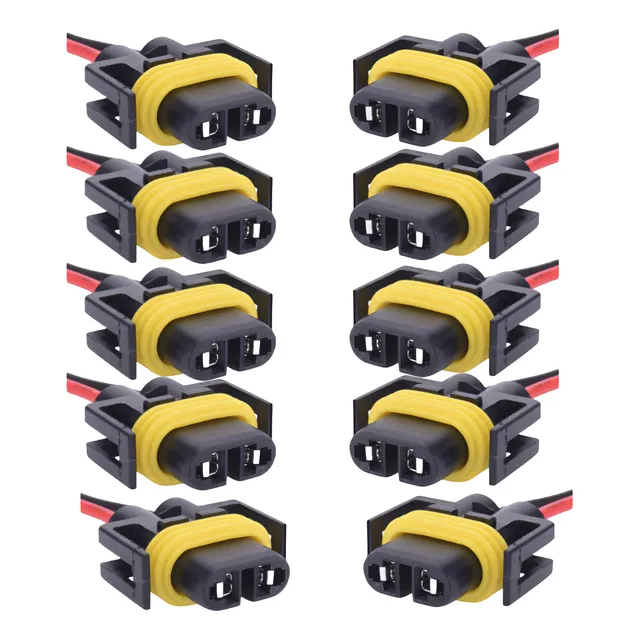 10 Chicote Soquete Conector Farol Lâmpada H8 H11 H27