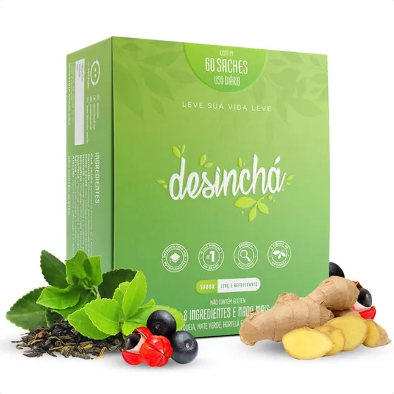 Chá Funcional Desinchá Dia Original 60 Sachês