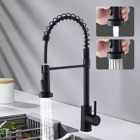 Torneira De Bancada Gourmet Cozinha Cuba Pia Quente E Frio Misturador Monocomando Cobre Metálico Cor Preto Winda Fosco