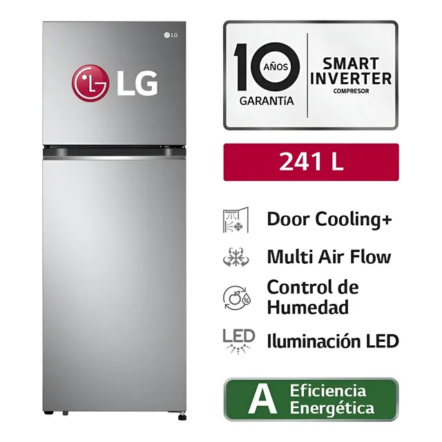Refrigeradora LG Top Freezer Gt24bpp 241 L Con Door Cooling