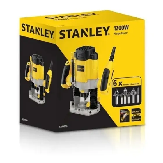 Ruteadora 1200w Profesional  + 6 Fresas Srr1200 Stanley