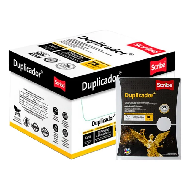 Caja Papel Bond Blanco Carta Scribe Duplicador C/5000 Hojas 