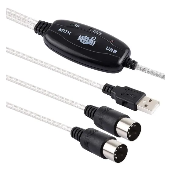 Cable Convertidor Midi A Usb Adaptador Teclado Piano Musica