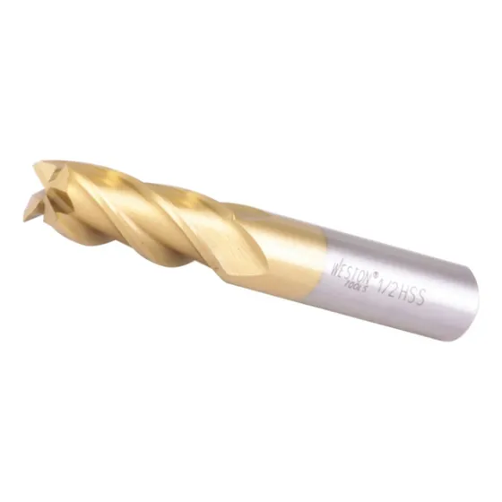 Cortador Vertical Hss-tin Endmill Tin De 1/4 4f Weston