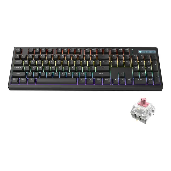 Teclado Mecanico Gamer Spectra Pc Thunderobot K104s Alambrico Teclado Con Cable QWERTY Alambrico Ergonomico Anti-ghosting Para Laptop/Windows