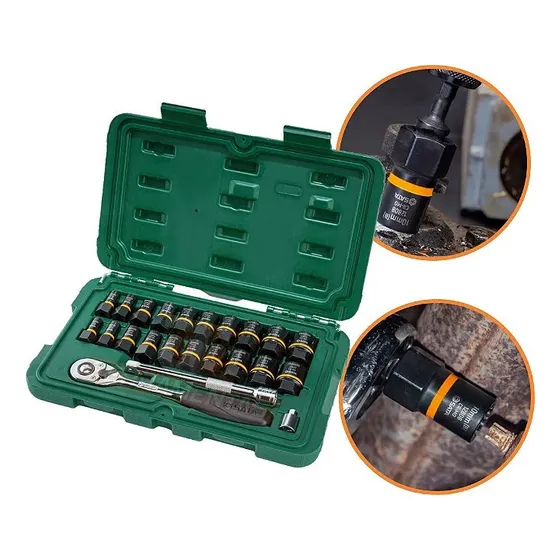 Jogo Boltbiter Para Extração De Parafusos 23pc Sata St09138