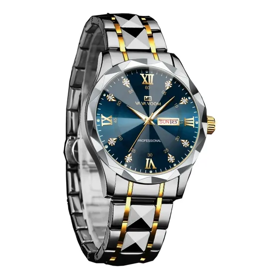 Reloj De Negocios De Acero Inoxidable Para Hombre, Vava Voom