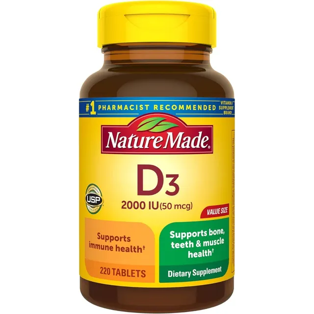 Vitamina D3 2000 Iu Nature Made 220 Tabletas
