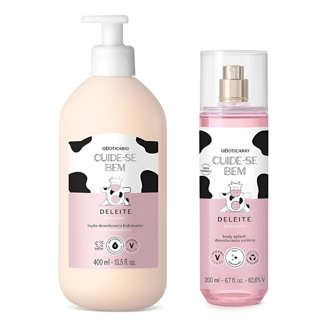 Combo Loção Hidratante Deleite 400 Ml + Body Splash 200ml Combo Loção Hidratante Deleite 400 Ml + Body Splash 200ml