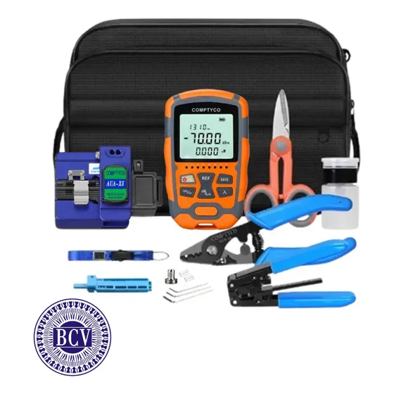 Kit Ftth Con Power Meter/vfl Integrado Y Cleaver Reforzado