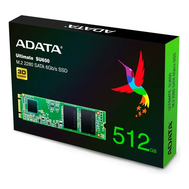 Ssd M.2 2280 512 Gb Adata Ultimate Su650 Asu650ns38-512gt-c Color Verde