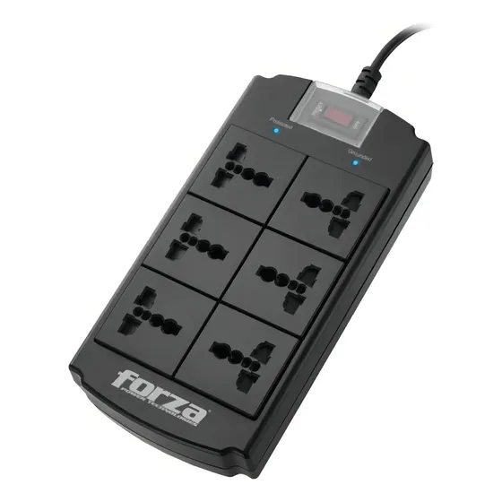 Supresor De Pico 6 Tomas Forza Fsp-06mn Color Negro | Cuotas sin interés