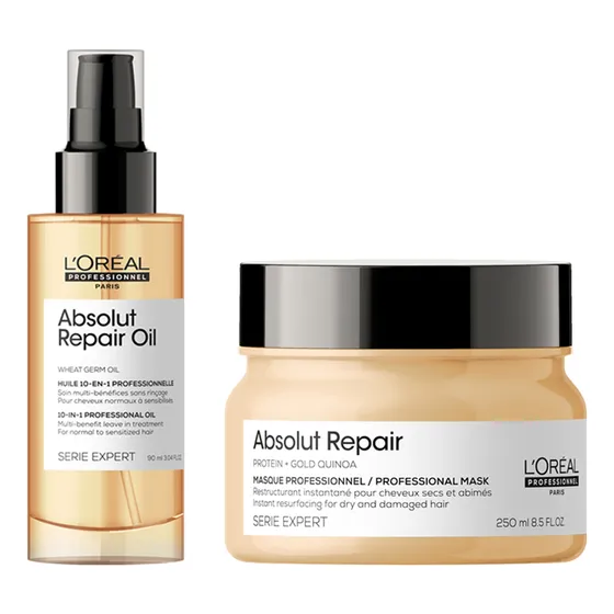 Kit Máscara + Spray 10 En 1 Absolut Repair Loréal Pro