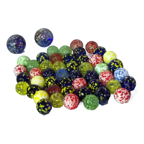 48 Canicas + 2 Bolones Bolitas Surtidas Meteorito Asteroide