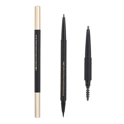 Miniso Lápiz Delineador 3 En 1 Ojos Y Cejas Café 13 G, 0.5 M