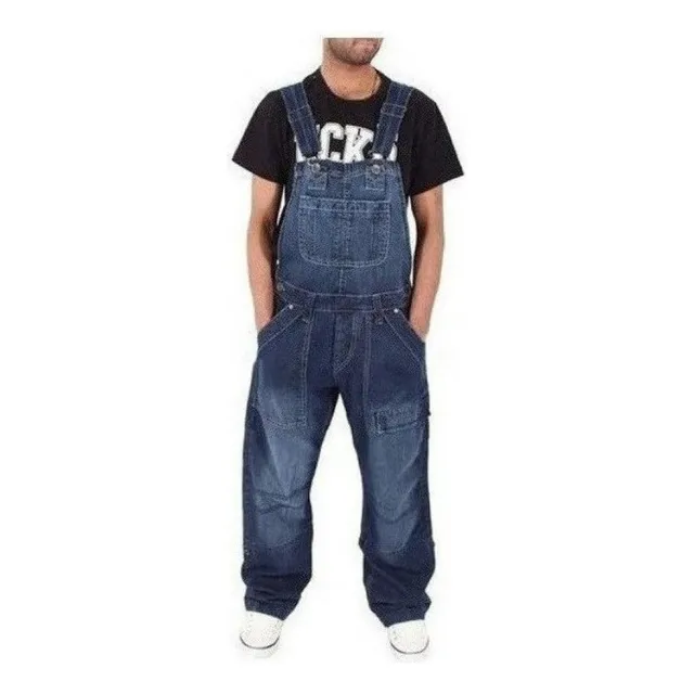 Overol De Mezclila Hombre Cargo Moda Simple 2022