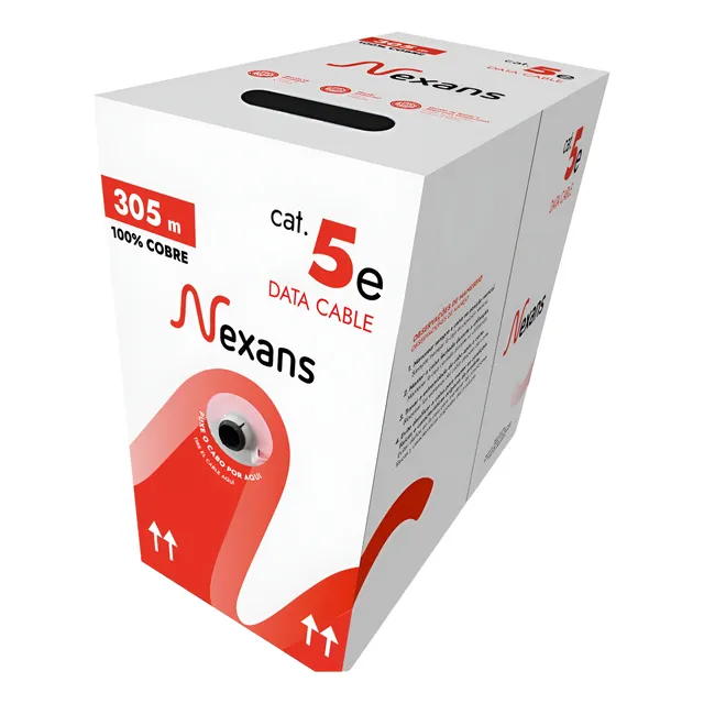 Bobina De Cable Utp Cmx Nexans Exterior Cat5 Negro 305 Mt