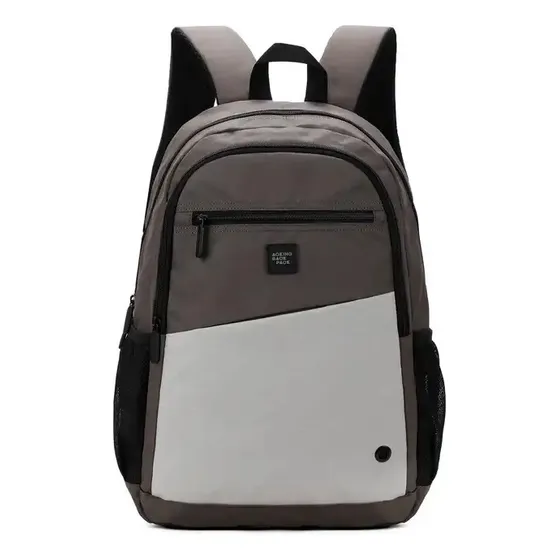 Mochila Liceal Estudiante Aoking Xn3315-10 Color Gris Diseño de la tela gris oscuro