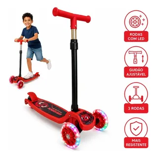 Patinete Infantil 3 Rodas Para Menino Menina Dobrável Ajustável Rodi