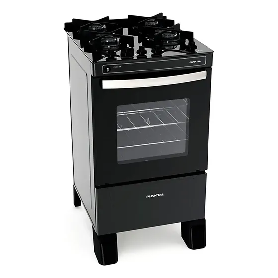 Cocina Punto Gas Punktal PK-GL4 4 Hornallas Vidrio Negro Encendido Electrónico | Cuotas sin interés