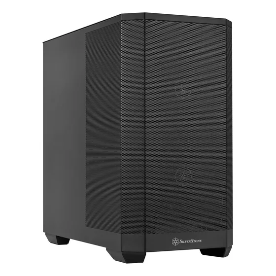 Gabinete M-atx Silverstone Seta H2m Hasta 8 Discos 2 Fuentes Color Negro