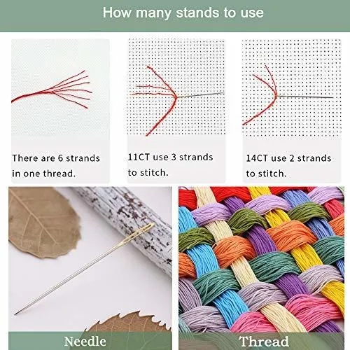11ct Stamped Cross Stitch Pre Prined Sets Easy Sewing Bd