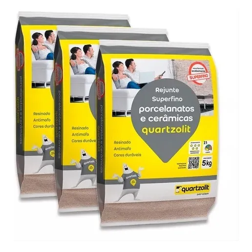Rejunte Superfino Resinado Quartzolit 1kg Cores Kit C3 Un