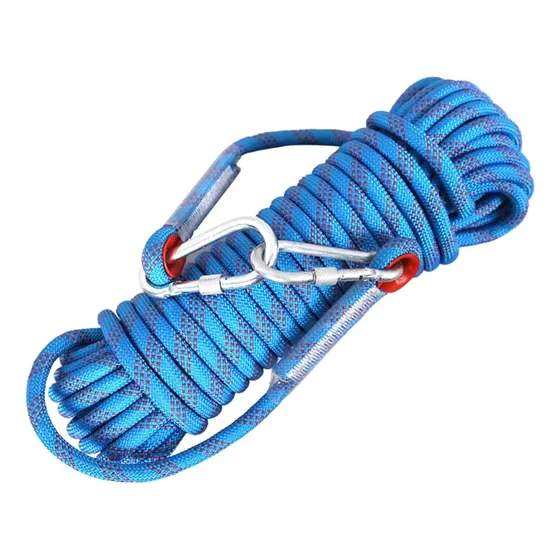 Cuerda De Seguridad Alta Resistencia 20 Mts Con Mosquetón Color Azul