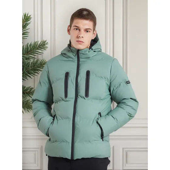 Camperas Infladas Hombre Parka Abrigada Con Capucha