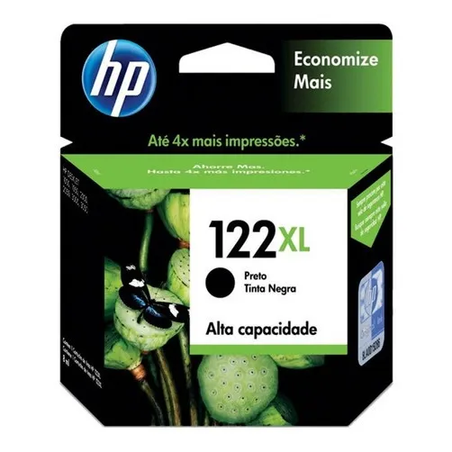 Cartucho de tinta negra HP 122xl de 8 ml