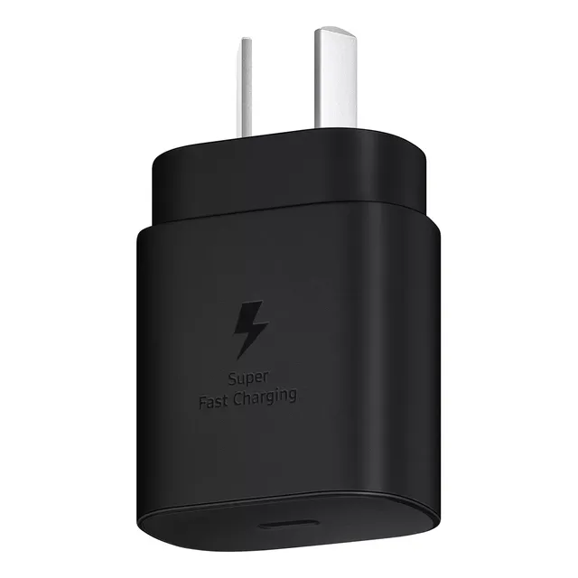 Cargador Samsung 25w Z Flip 3 A52 S20 Fe S21 Plus Ultra A71 Color Negro