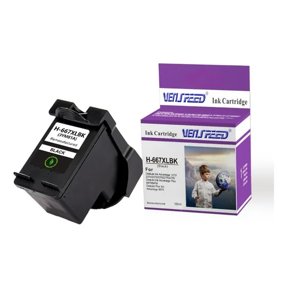 Cartucho Compatible Hp 667 Xl Negro Para 2375 2775 
