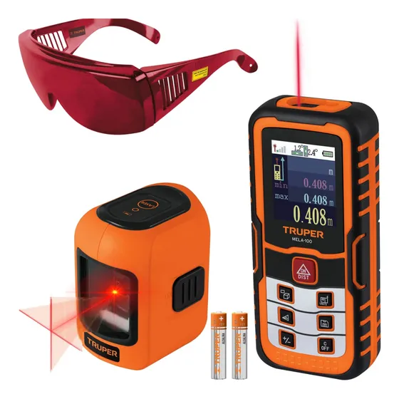 Kit Medidor De Distancia Laser 100m,nivel Laser. Lente Laser