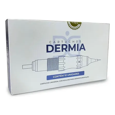 10 Agulha Dermia Plume De Rosca 1rl 0.30mm Dermografo