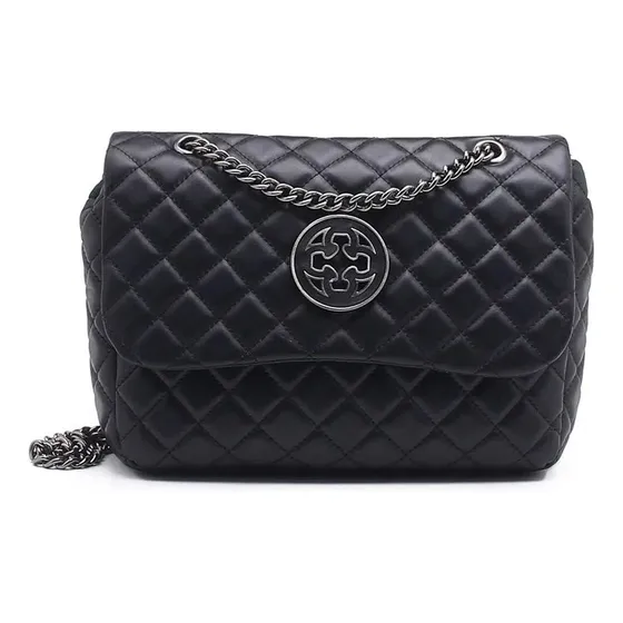 Bolsa Capodarte Olivia Couro Matelassê - 4601571 Cor Preto