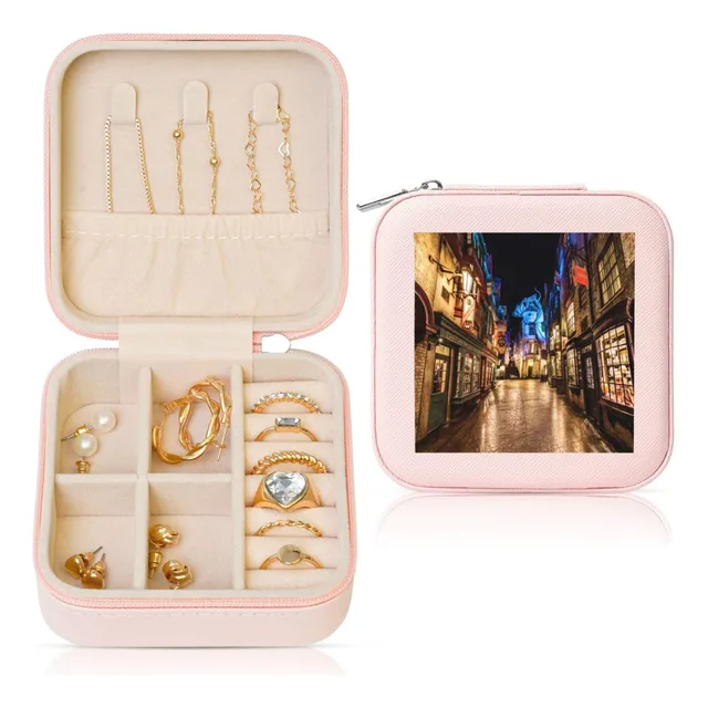 Estuche Para Joya Pvc Diseño Paisaje Nocturno Calle Color 10