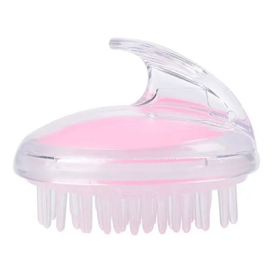 Escova De Cabelo Massageadora Couro Cabeludo Banho Shampoo Cor Rosa