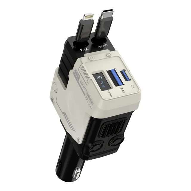 65w Cargador Rápido De Coche 4 En 1 Para iPhone Y Android